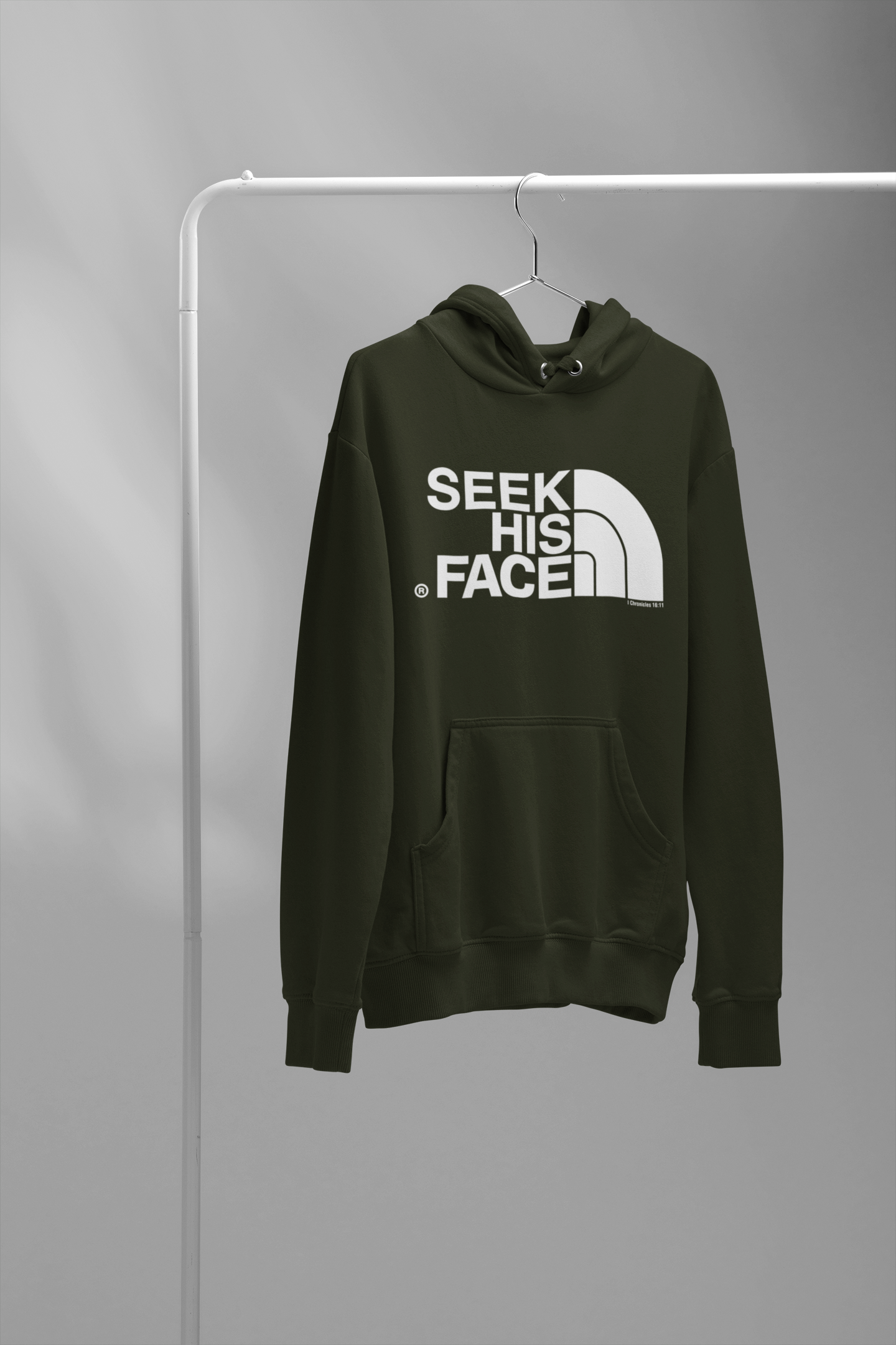 Seek his Face Hoodie by One of a Kinda - White