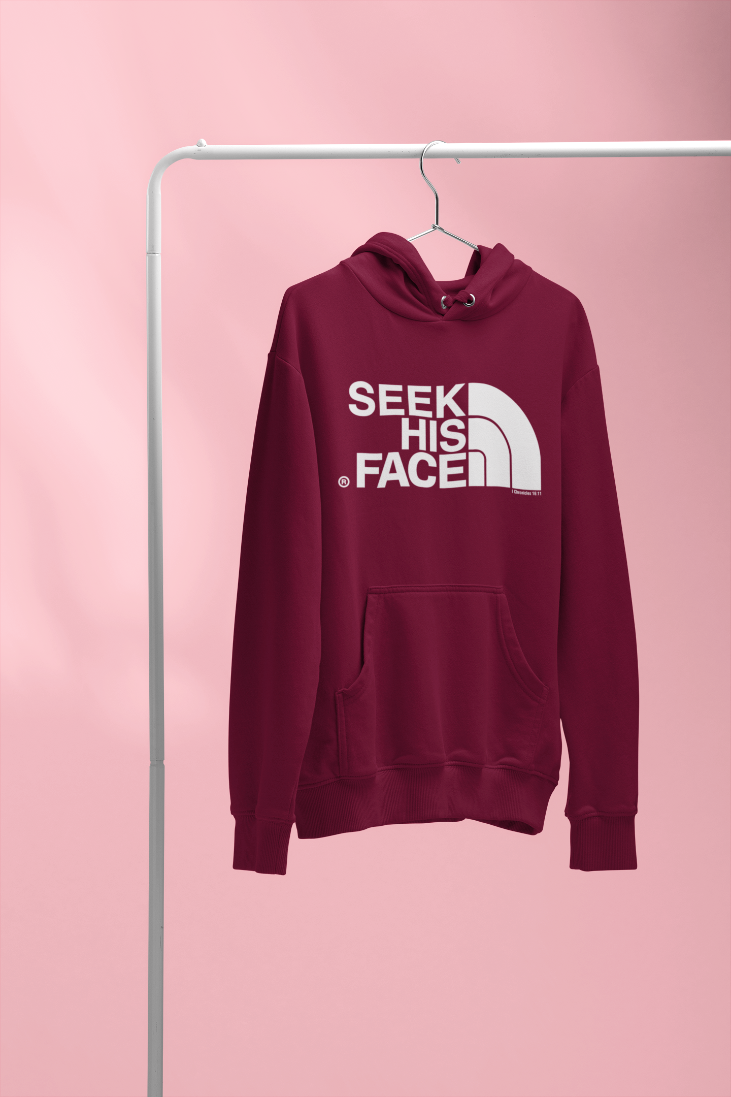 Seek his Face Hoodie by One of a Kinda - White