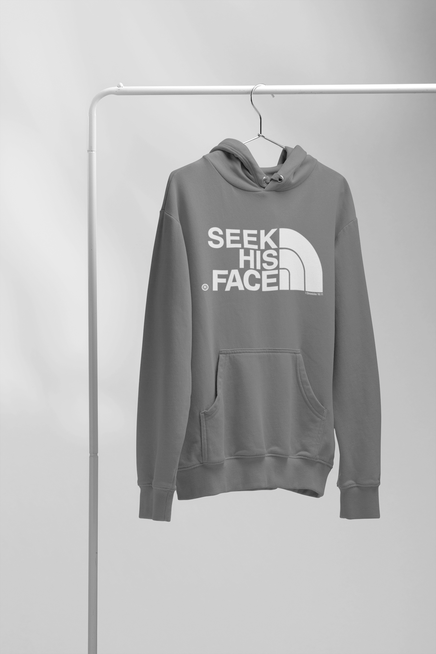 Seek his Face Hoodie by One of a Kinda - White