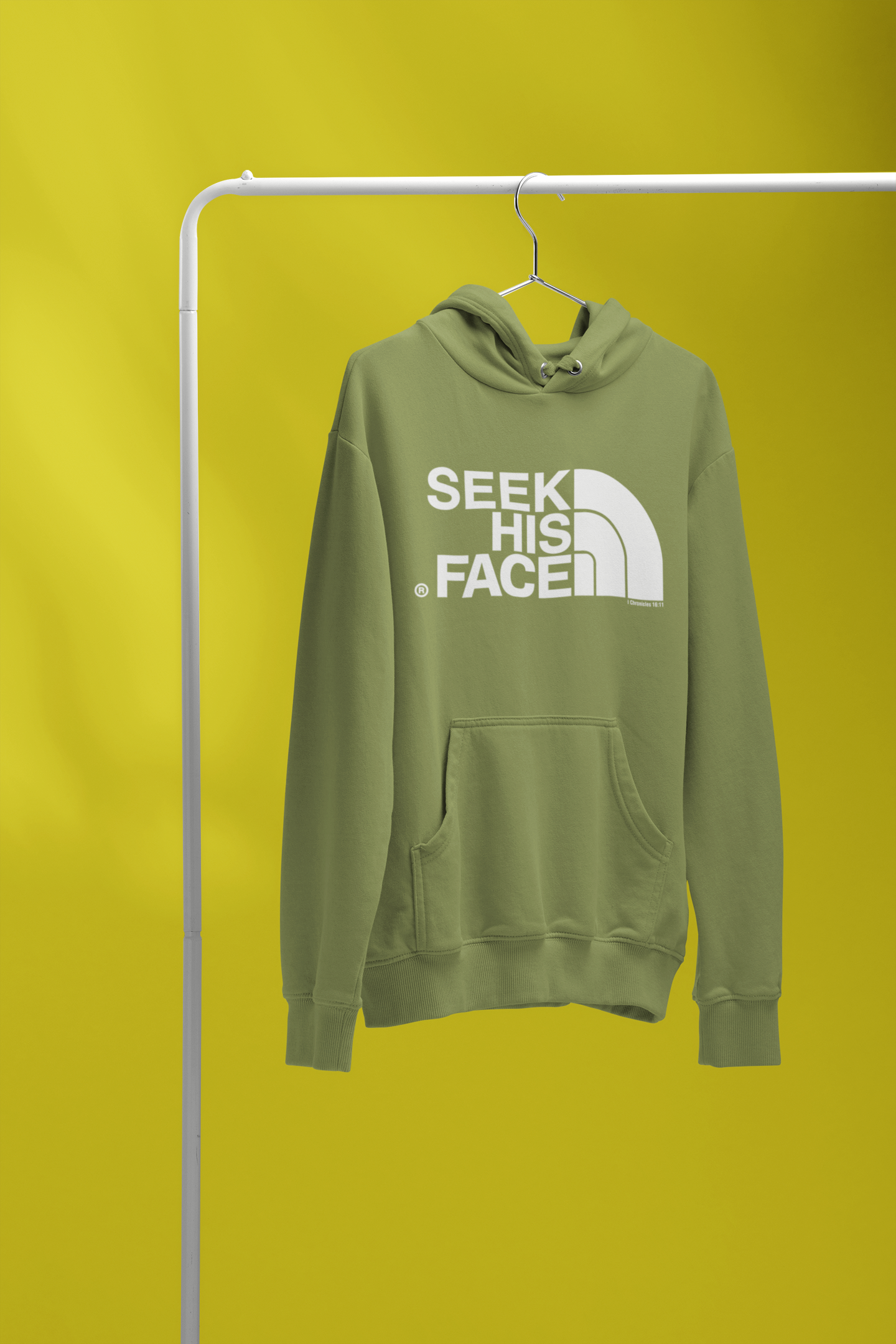 Seek his Face Hoodie by One of a Kinda - White
