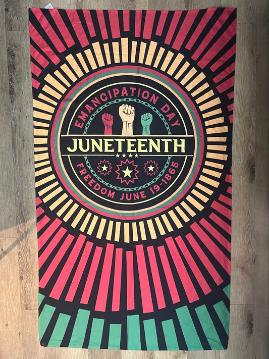 Vertical Juneteenth Flag – Pan-African Emancipation Day Banner