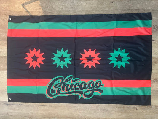 Pan-African Chicago Flag – Juneteenth Star Edition